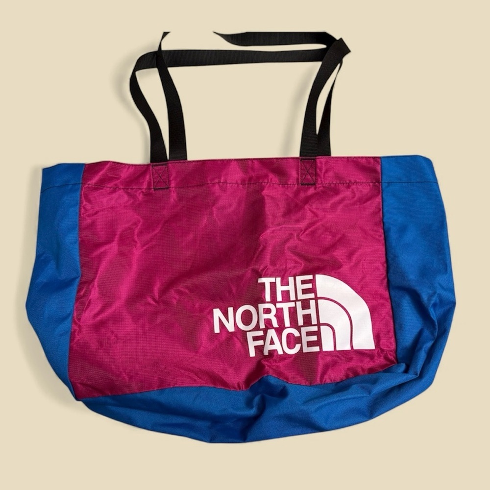 THE NORTH FACE PINK BLUE TOTE BAG NYLON BAG NEW NO TAGS